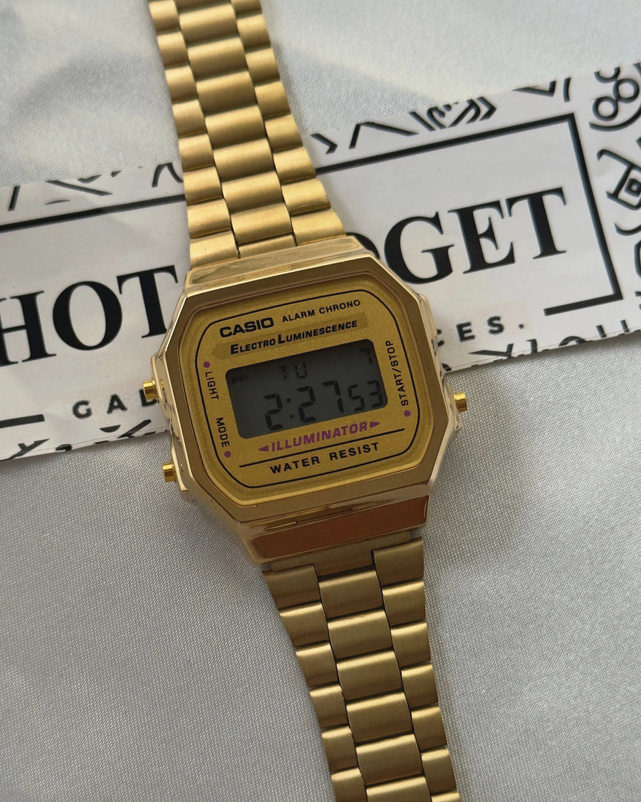 Vintage A168 Unisex (Digital Watch) Gold